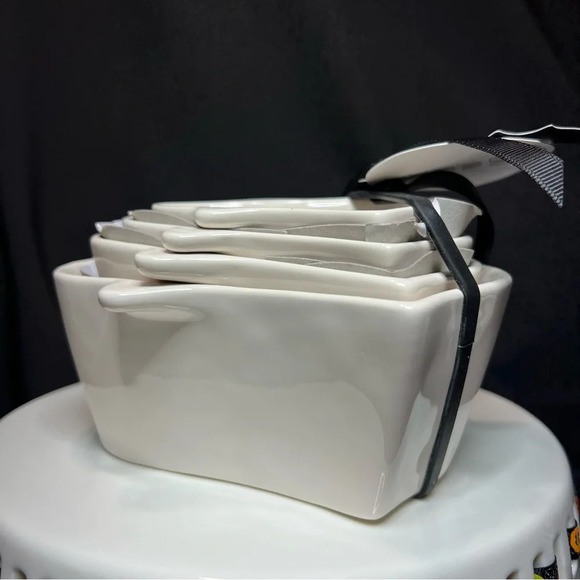 Rae Dunn Halloween 2024 Purple Luster Beware Canister & Ghost Measuring Cups - Picture 11 of 15